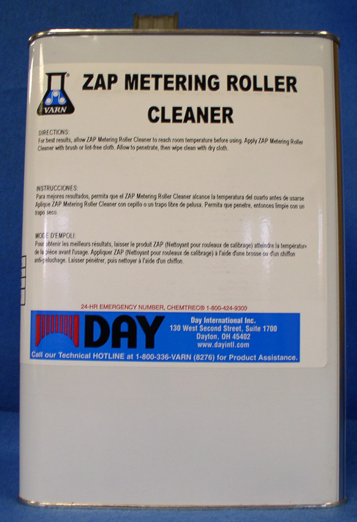 (image for) Varn ZAP Metering Roller Cleaner 4/Gal. Case HAZMAT SHIPPING